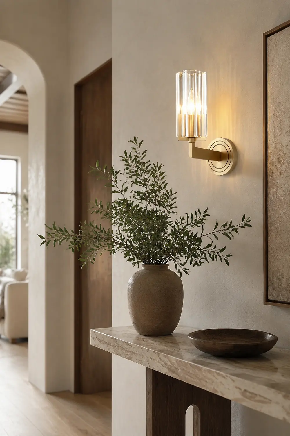 Kayla Brass Wall Lamp - Lumpaz