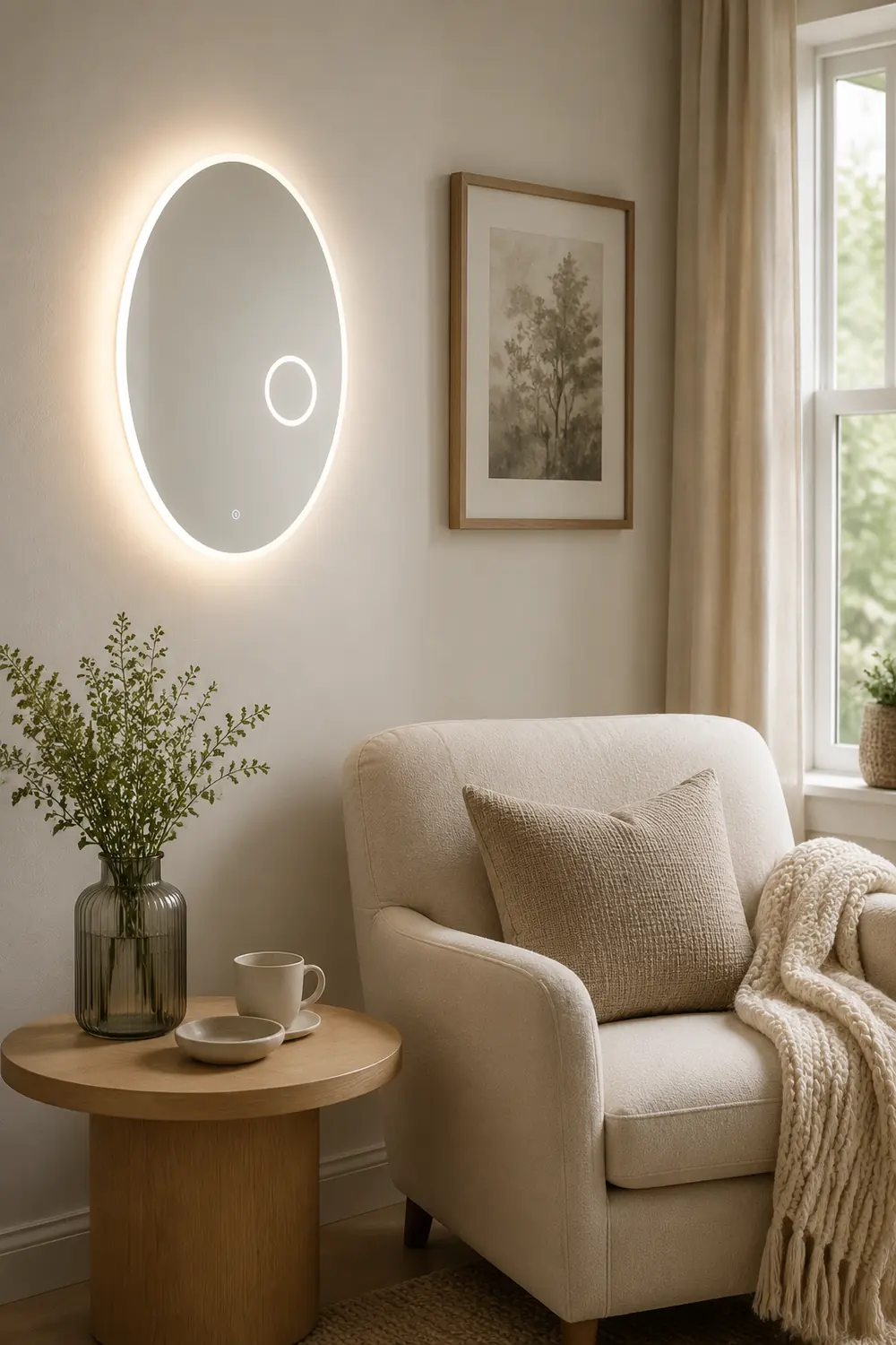 Oval Mirror Light - Lumpaz