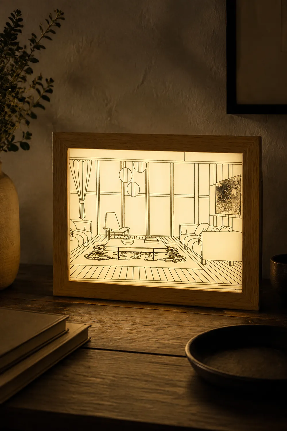 Illuminated Bedside Art Lamp - Lumpaz