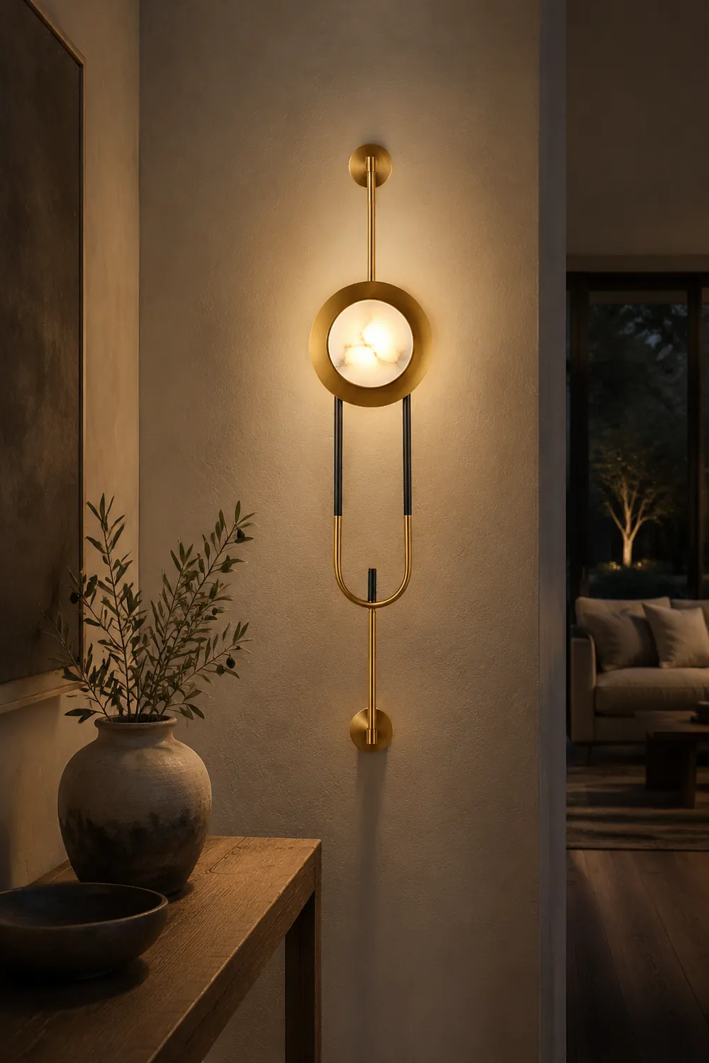 Circular Marble Wall Light - Lumpaz