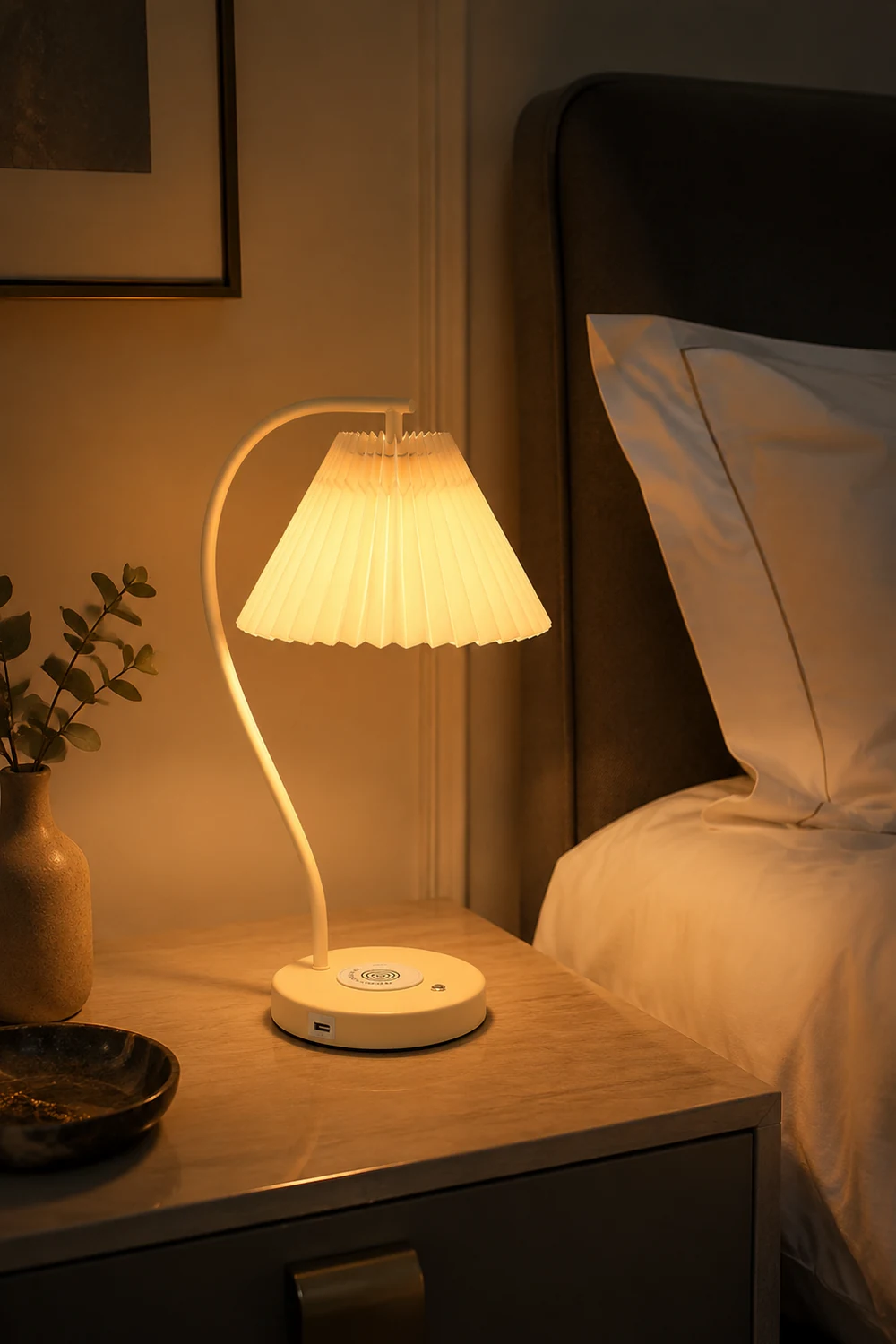 Ozawa Nordlux LED Tischlampe Weiß/Gelb Schlafzimmer/Arbeitszimmer - Lumpaz