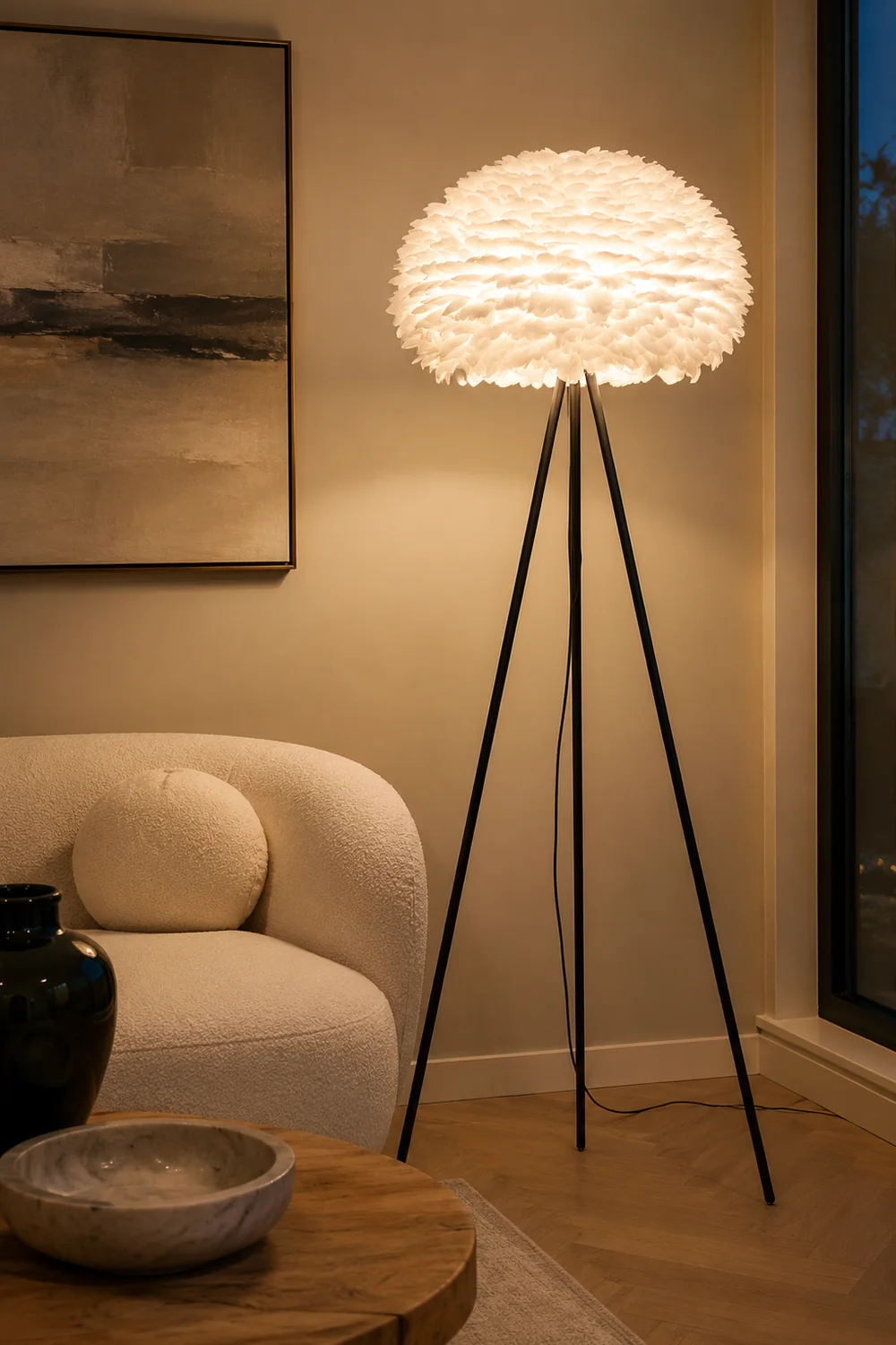 Eos Feather Floor Lamp - Lumpaz
