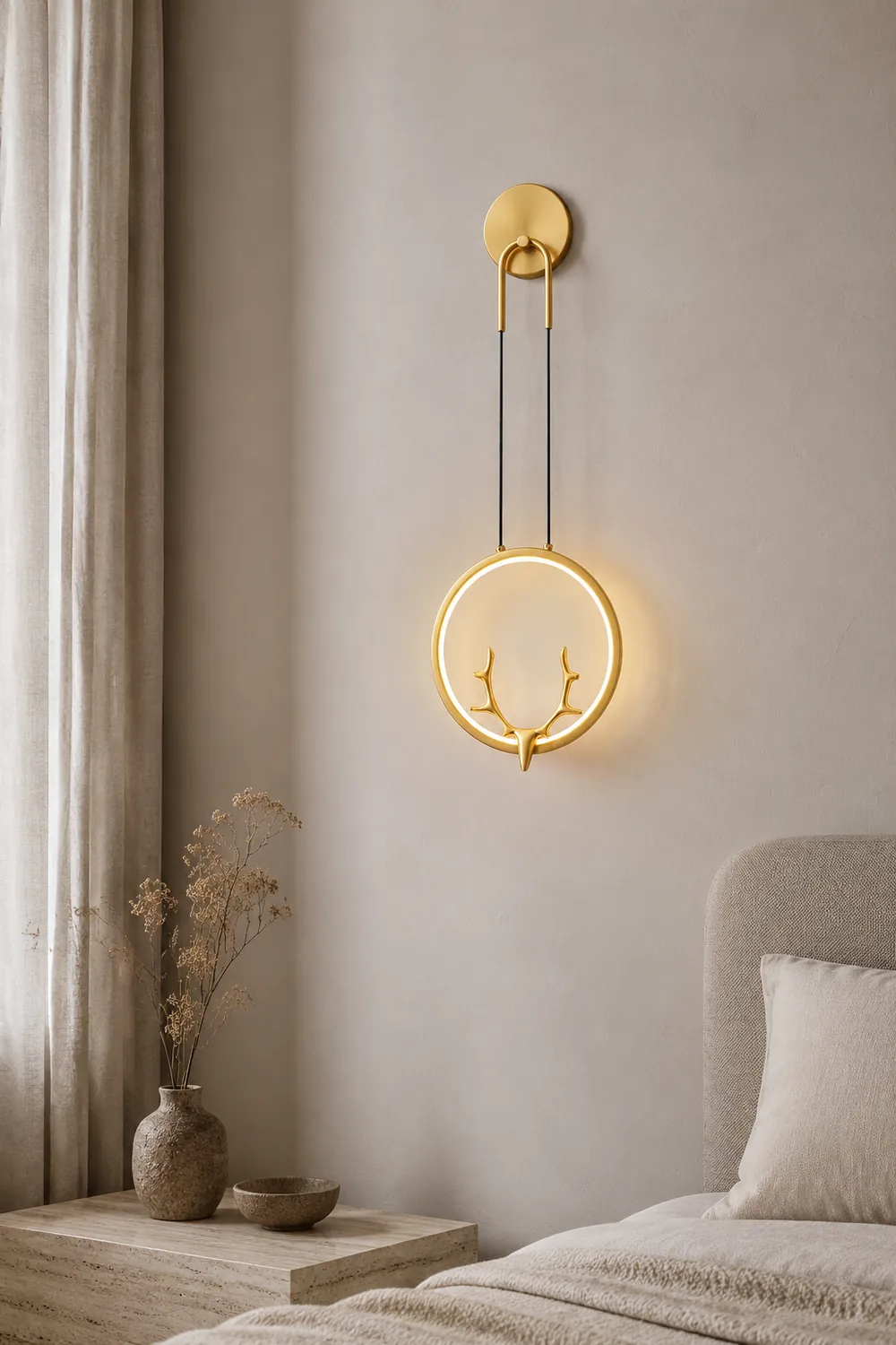 Golden Antler Wall Light - Lumpaz