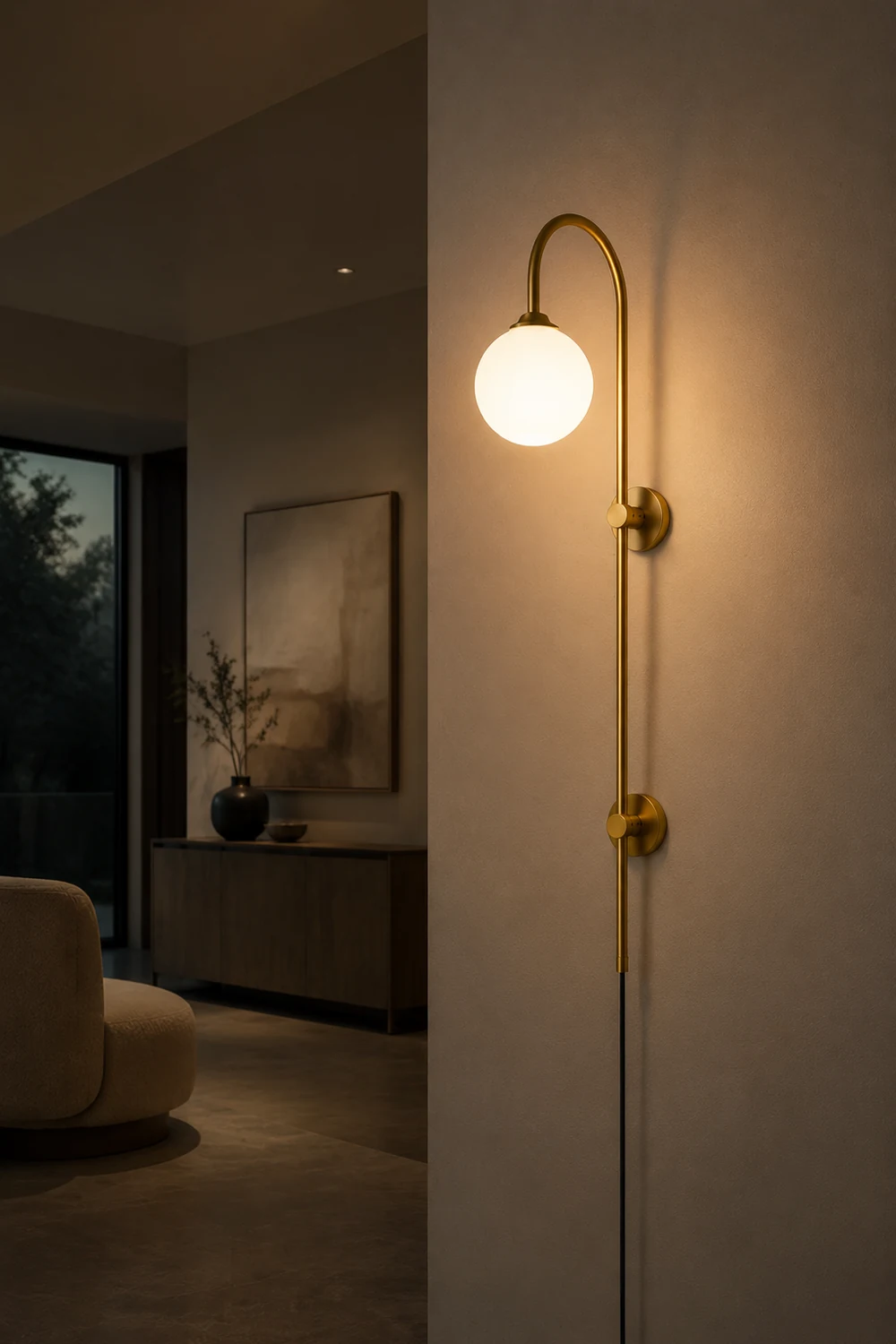 Globe Brass Wall Sconce - Lumpaz