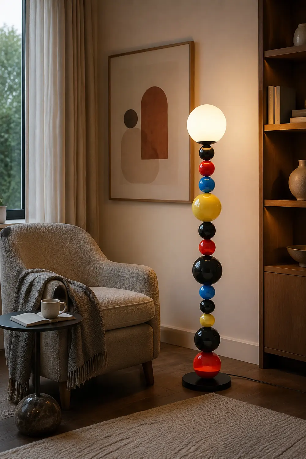 Colorful Round Ball Floor Lamp - Lumpaz