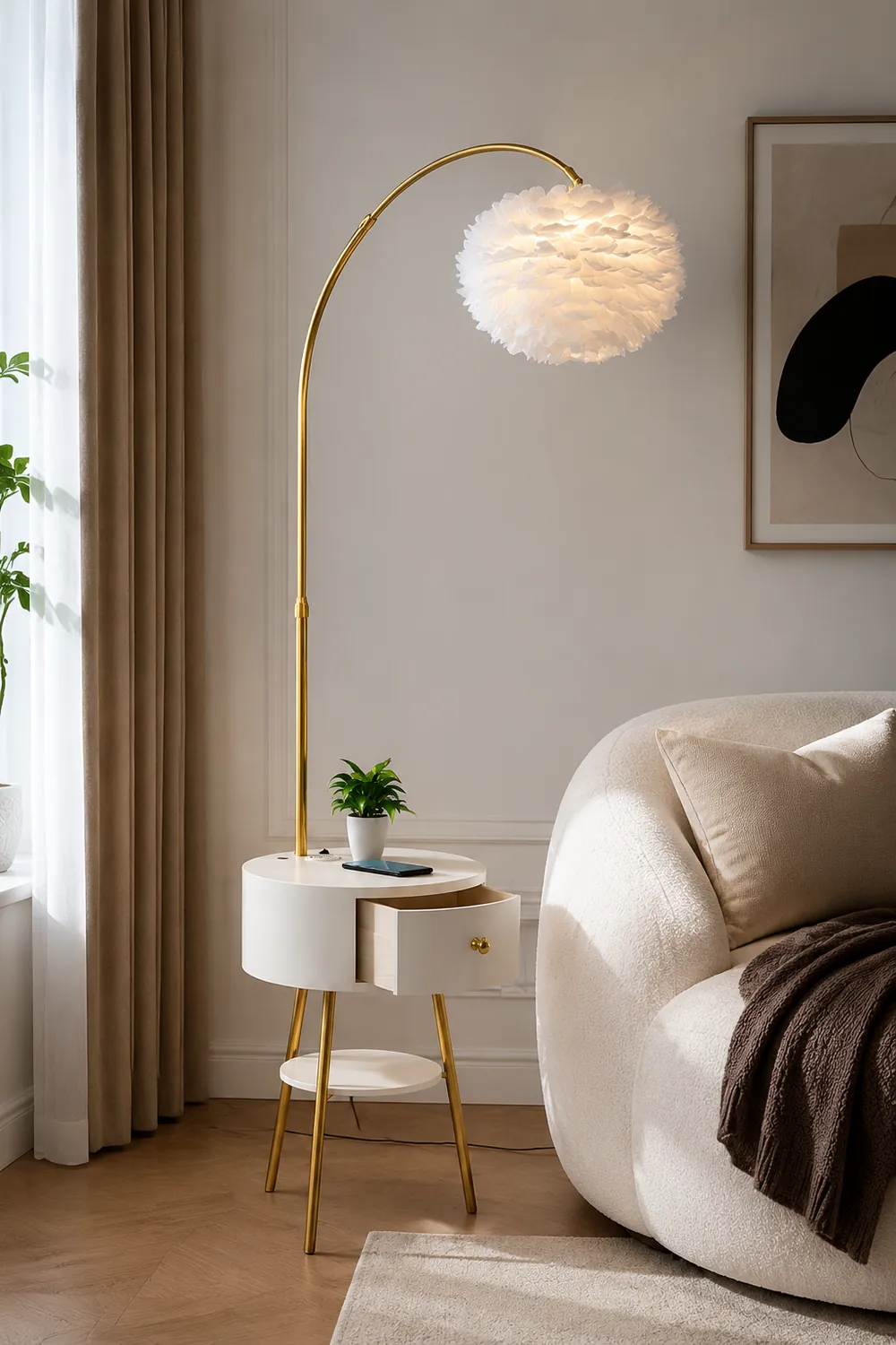 Feather Drawer Floor Lamp - Lumpaz