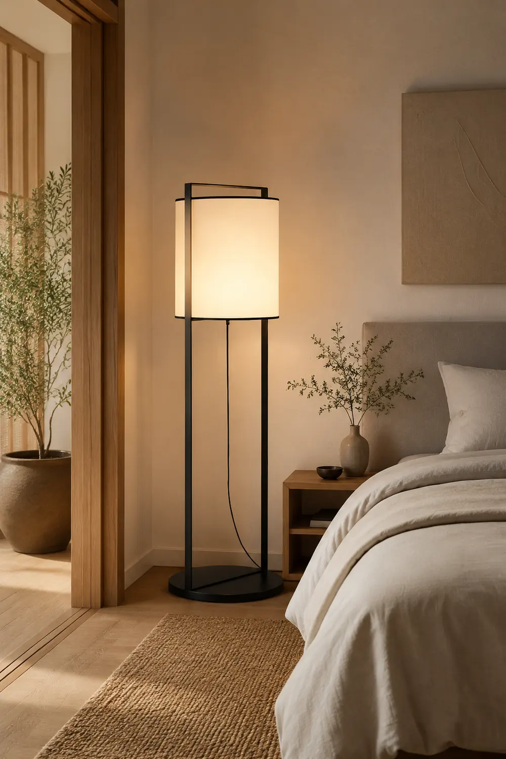 Silhouette Textile Floor Lamp - Lumpaz
