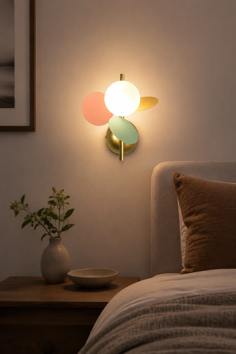 Round Macaron Wall Lamp - Lumpaz