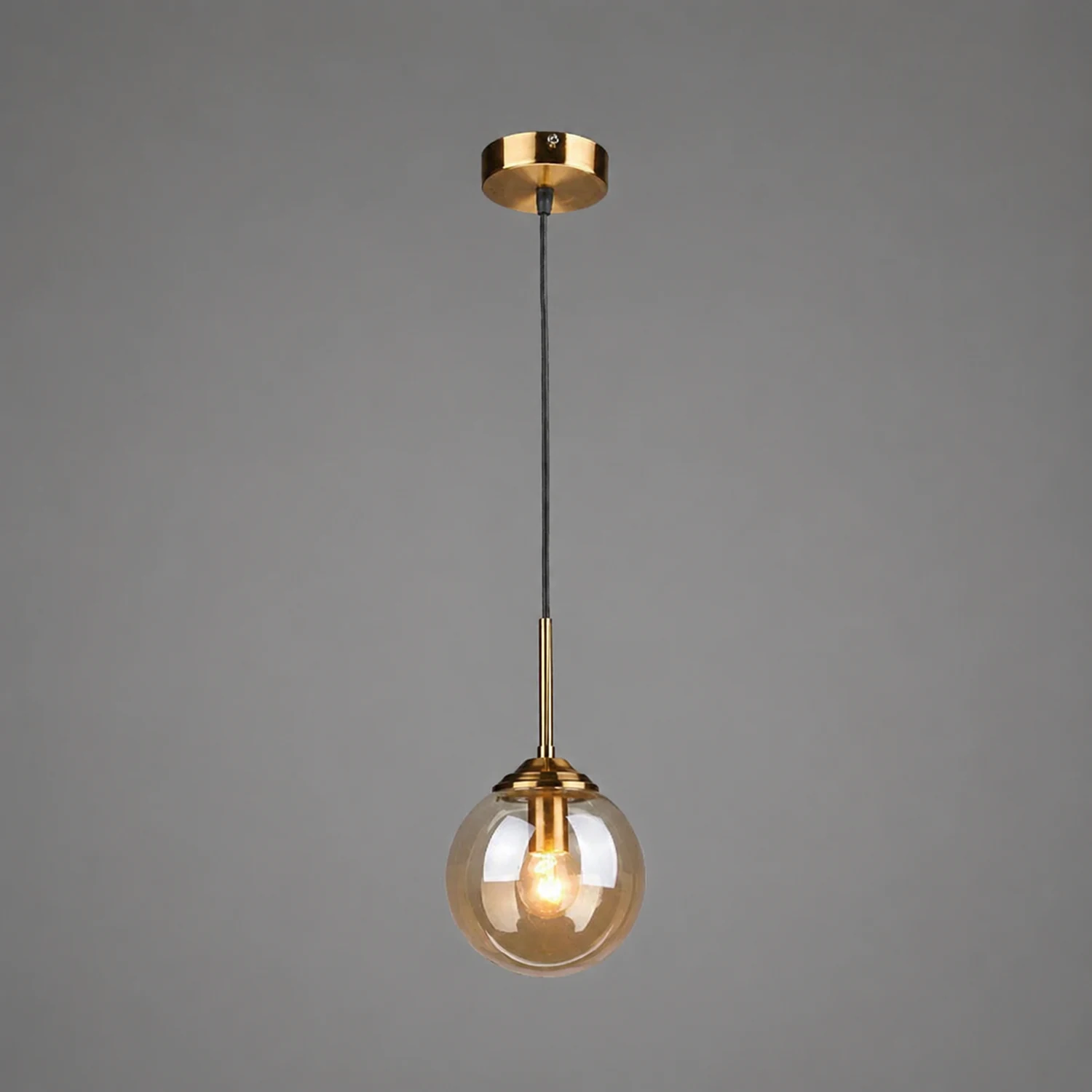 Valentina Modern LED Pendelleuchte Glaskugel, 3 Farben, Esstisch, Metall Glas - Lumpaz