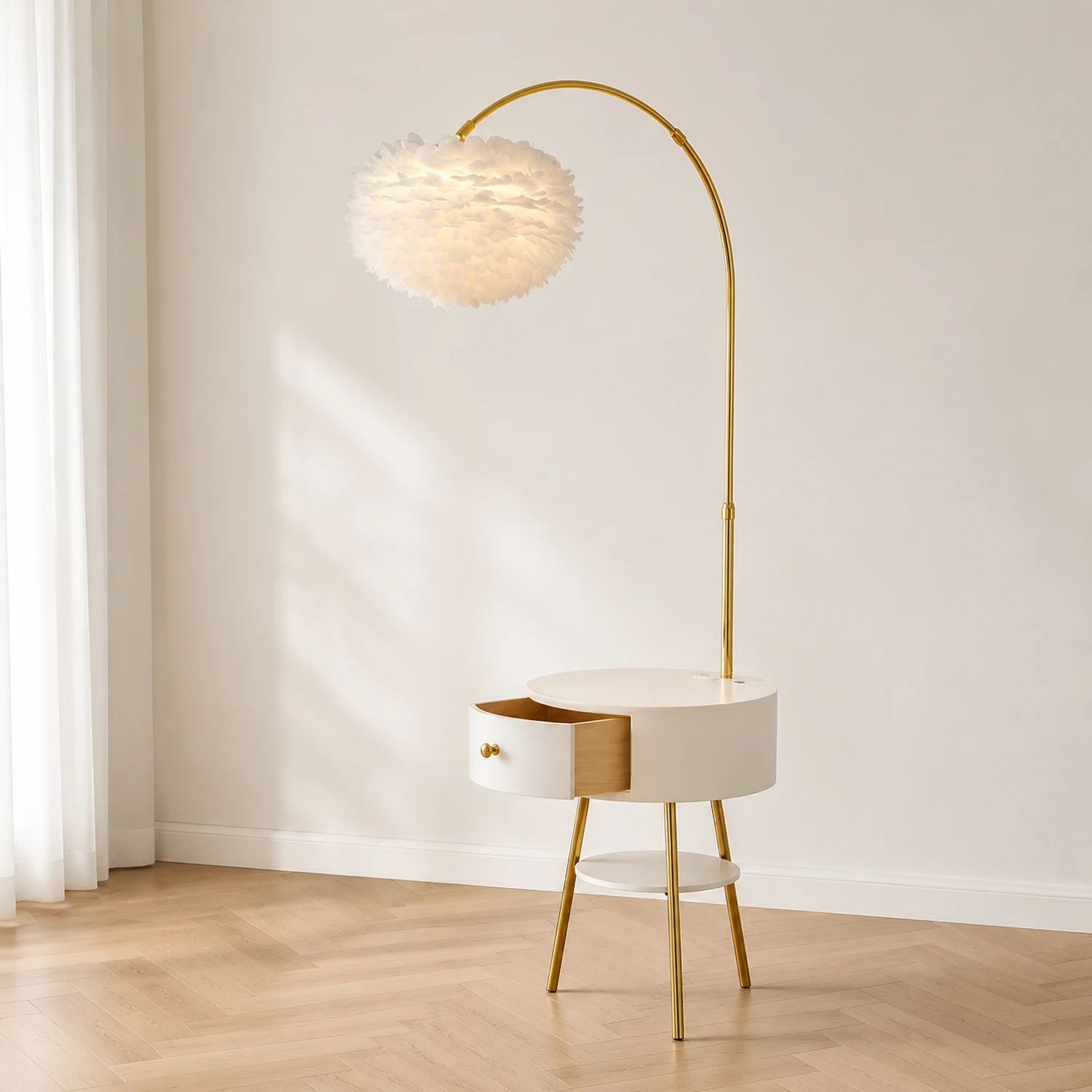 Feather Drawer Floor Lamp - Lumpaz