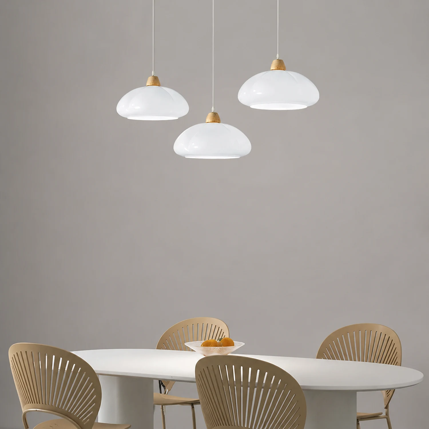 Vintage Glass Pumpkin Pendant Light - Lumpaz