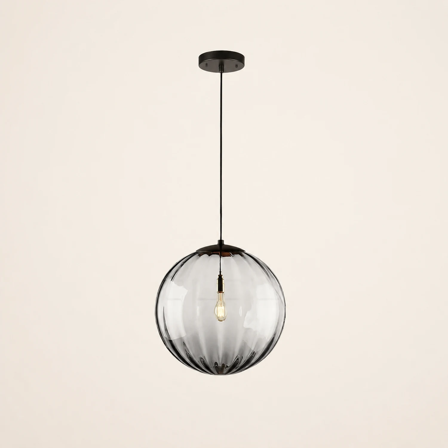 Modern Simple Round Glass Pendant Light - Lumpaz