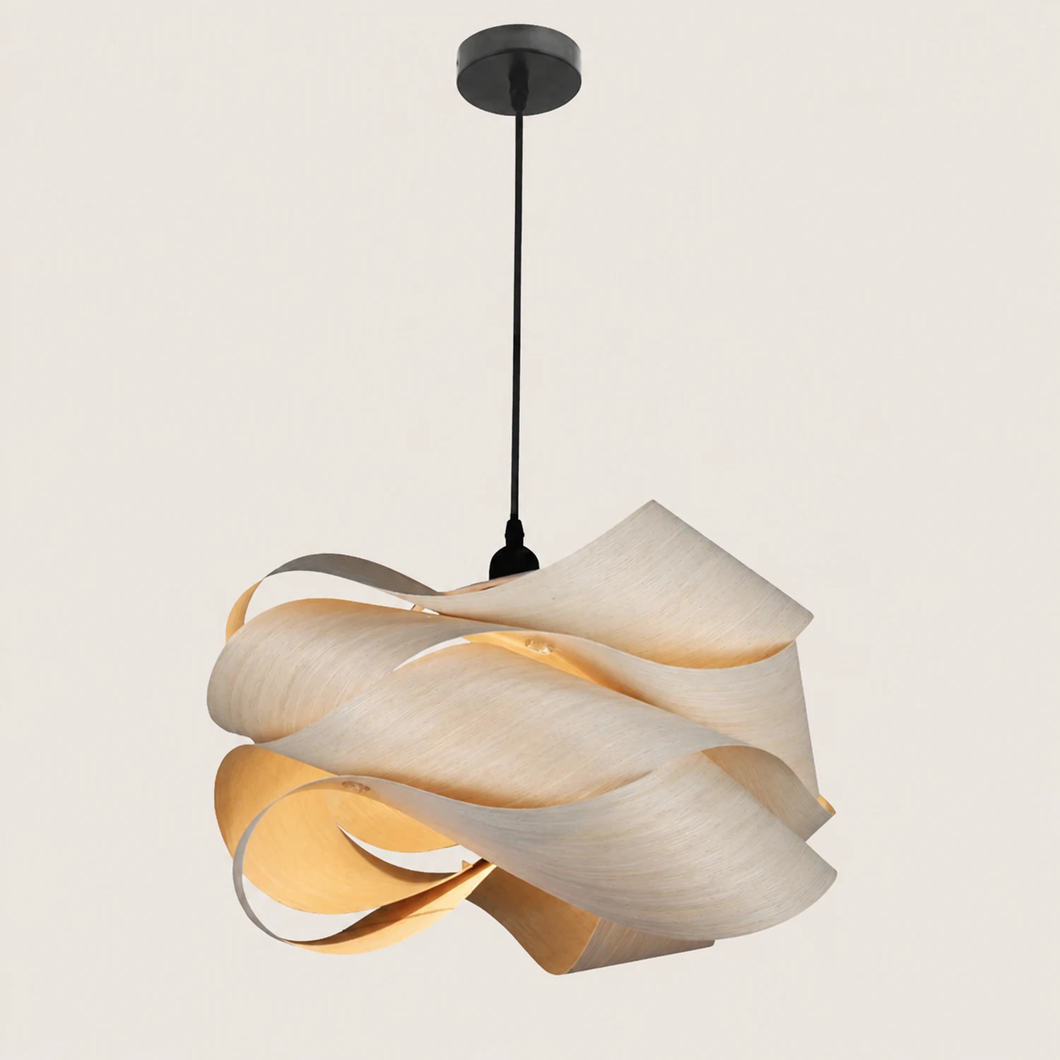 Modern Irregular Wood Pendant Light For Kitchen - Lumpaz