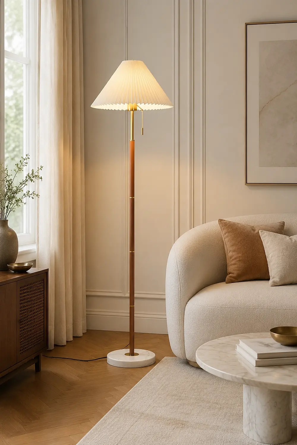 Vintage Pleated Floor Lamp - Lumpaz