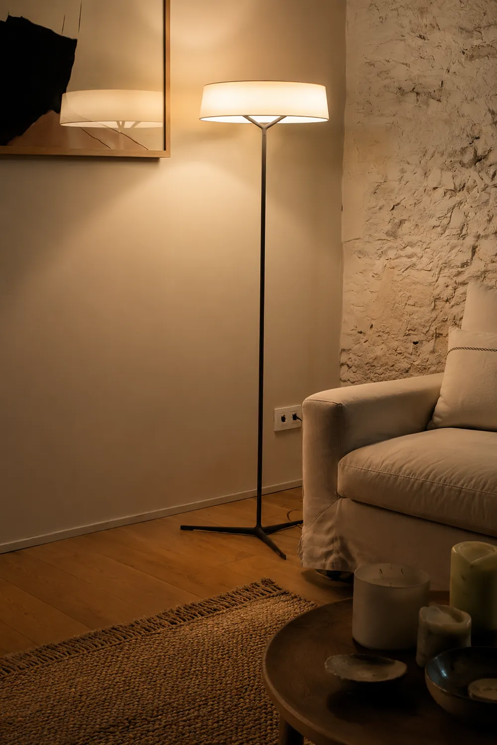 Paper Glow Circular Floor Lamp - Lumpaz