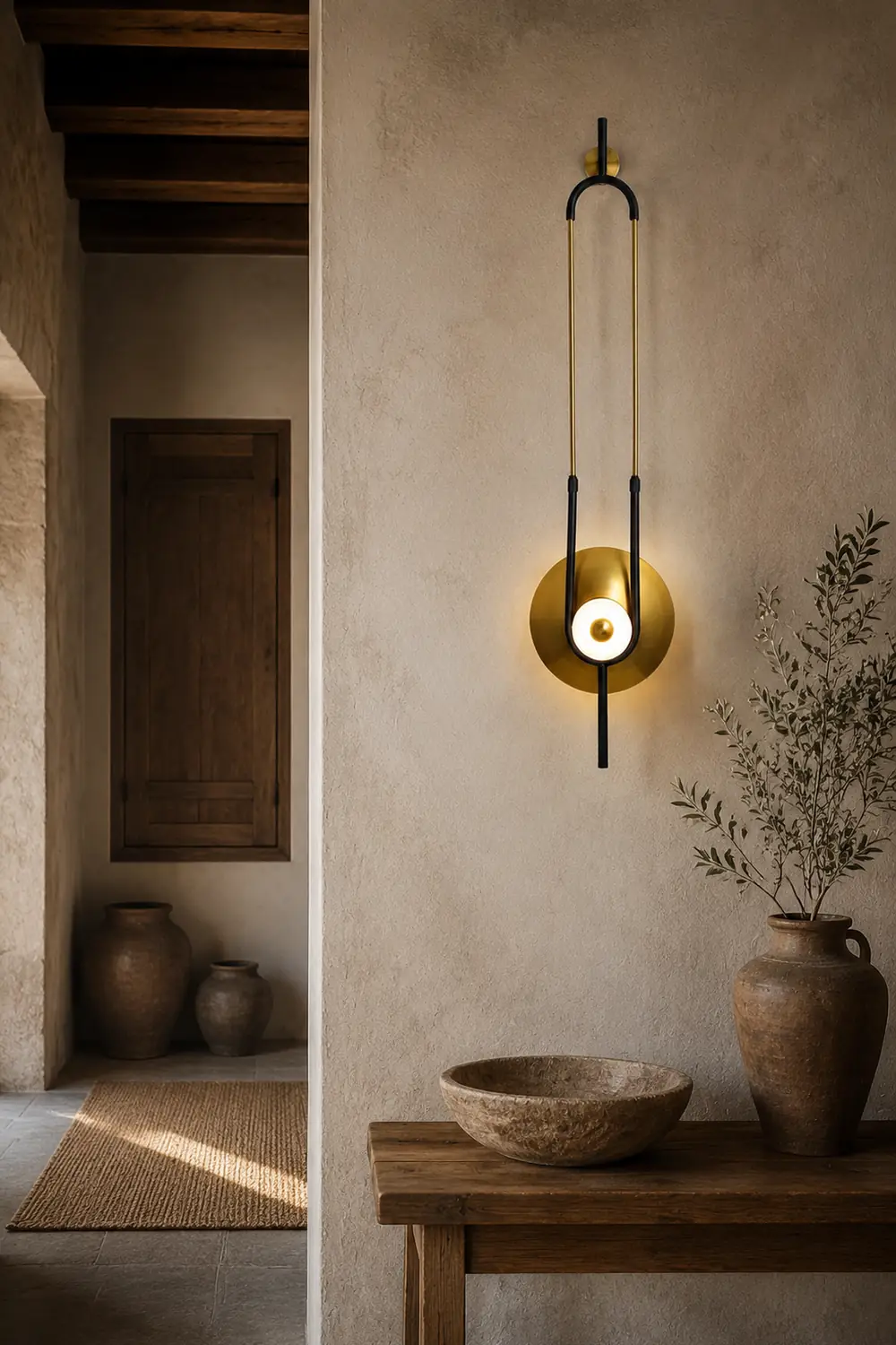 Ellipse Ring Marble Wall Light - Lumpaz