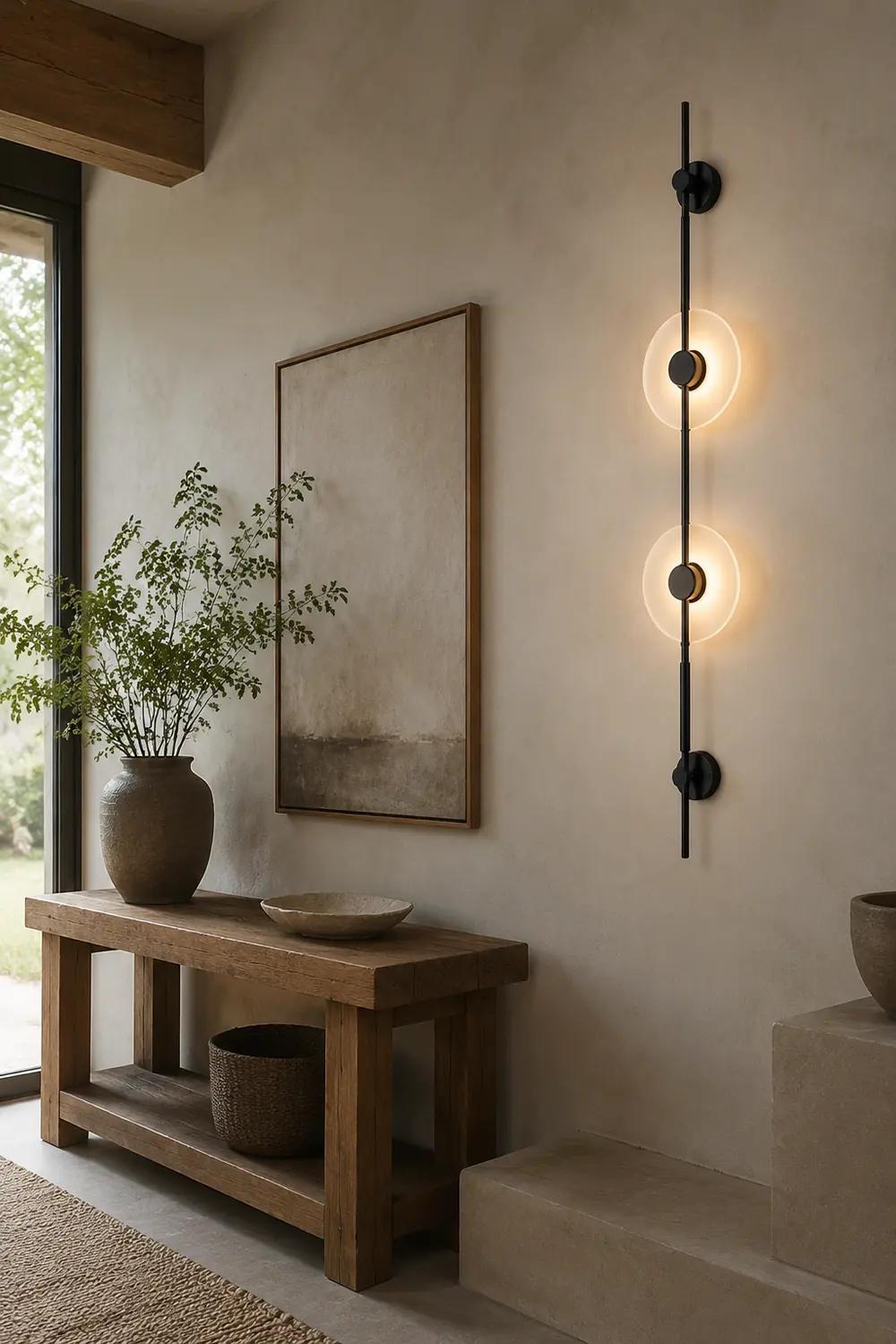 Alabaster Orb Vertical Wall Sconce - Lumpaz
