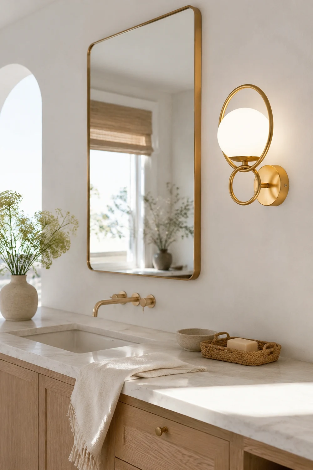 Fort Halo Gold Wall Light - Lumpaz