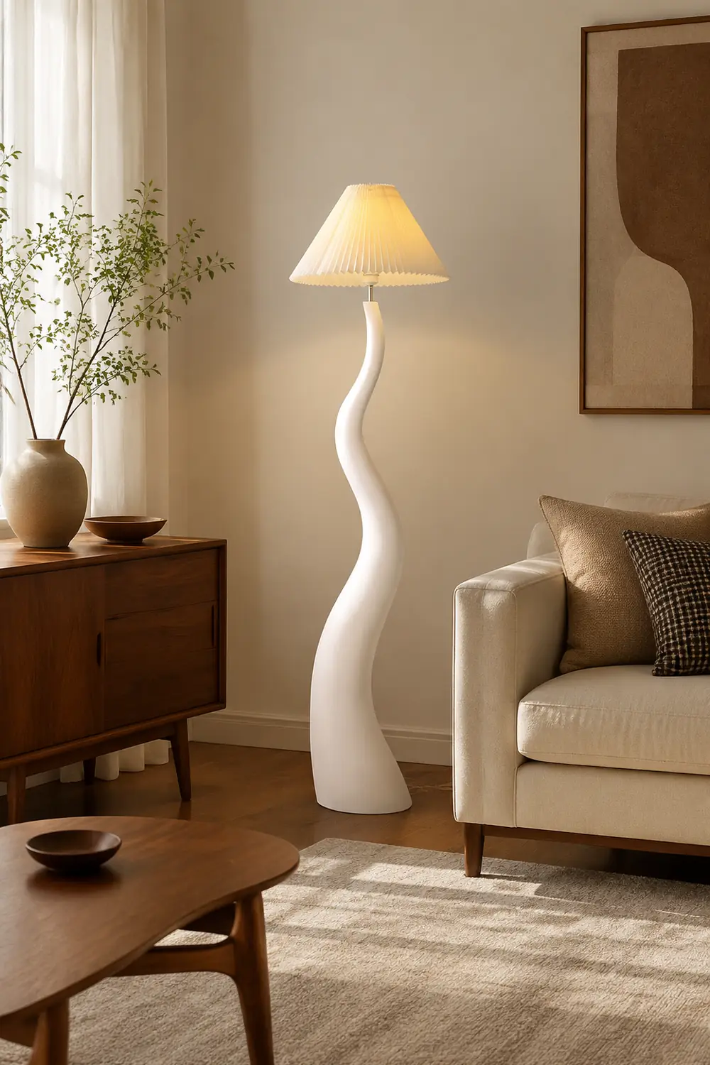 Twisted Pleated Floor Lamp - Lumpaz