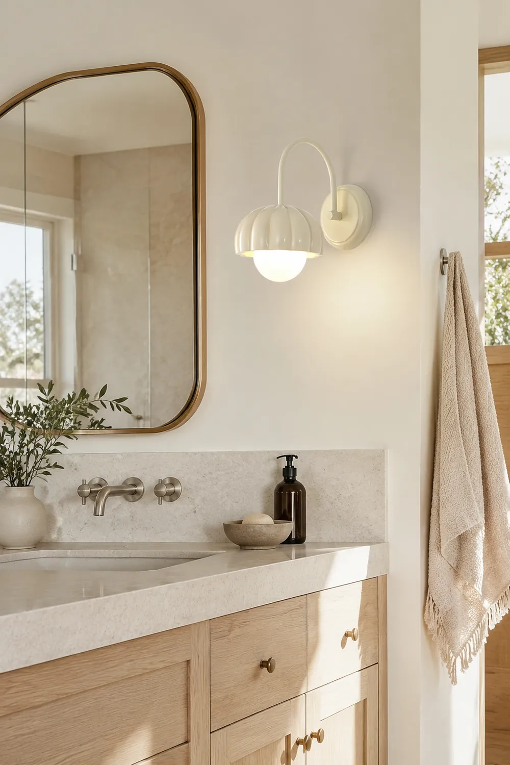 Creamy Pumpkin Wall Light - Lumpaz