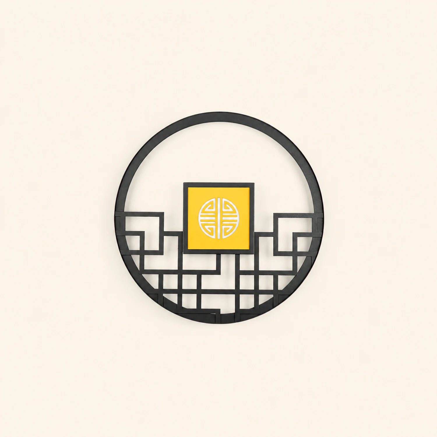 Asian Style Round Garden Wall Light - Lumpaz