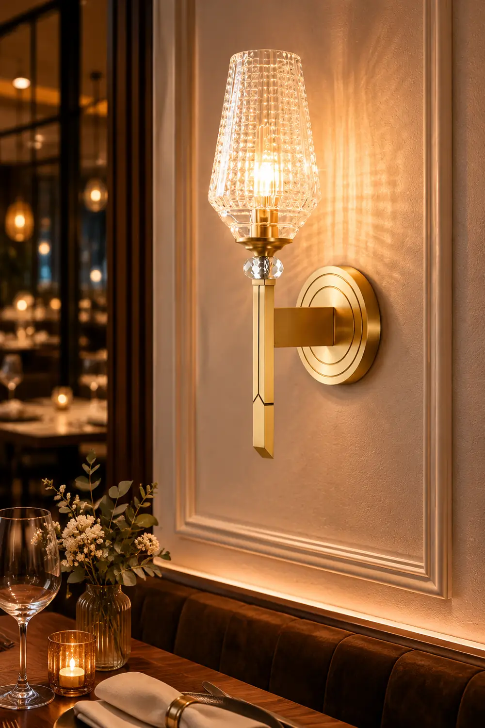 Devora Brass Wall Lamp - Lumpaz