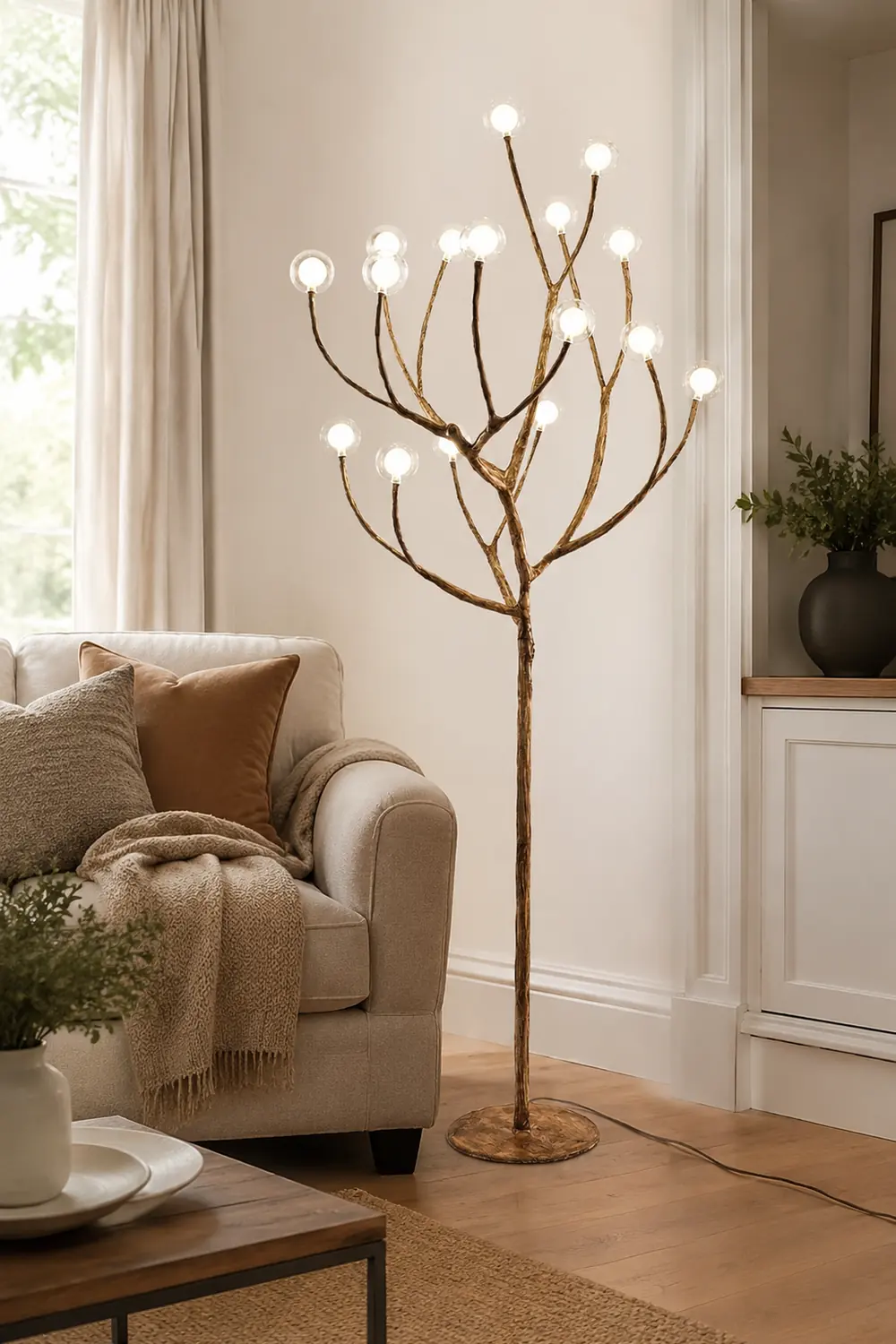 Imitation Wood Floor Lamp - Lumpaz