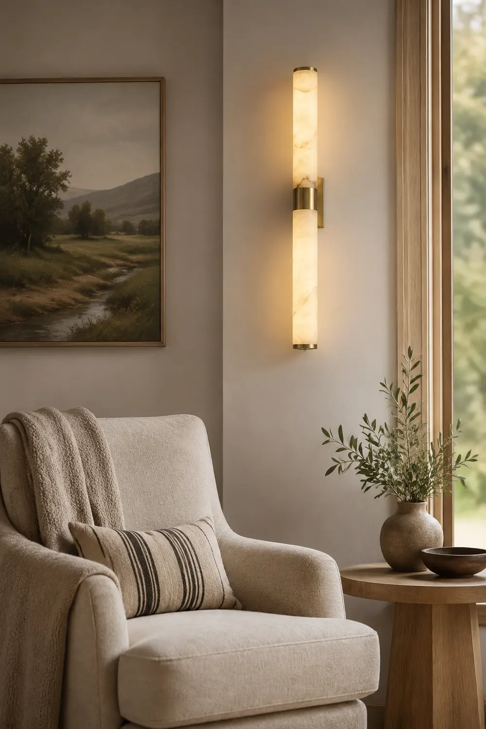 Line Alabaster Wall Light - Lumpaz