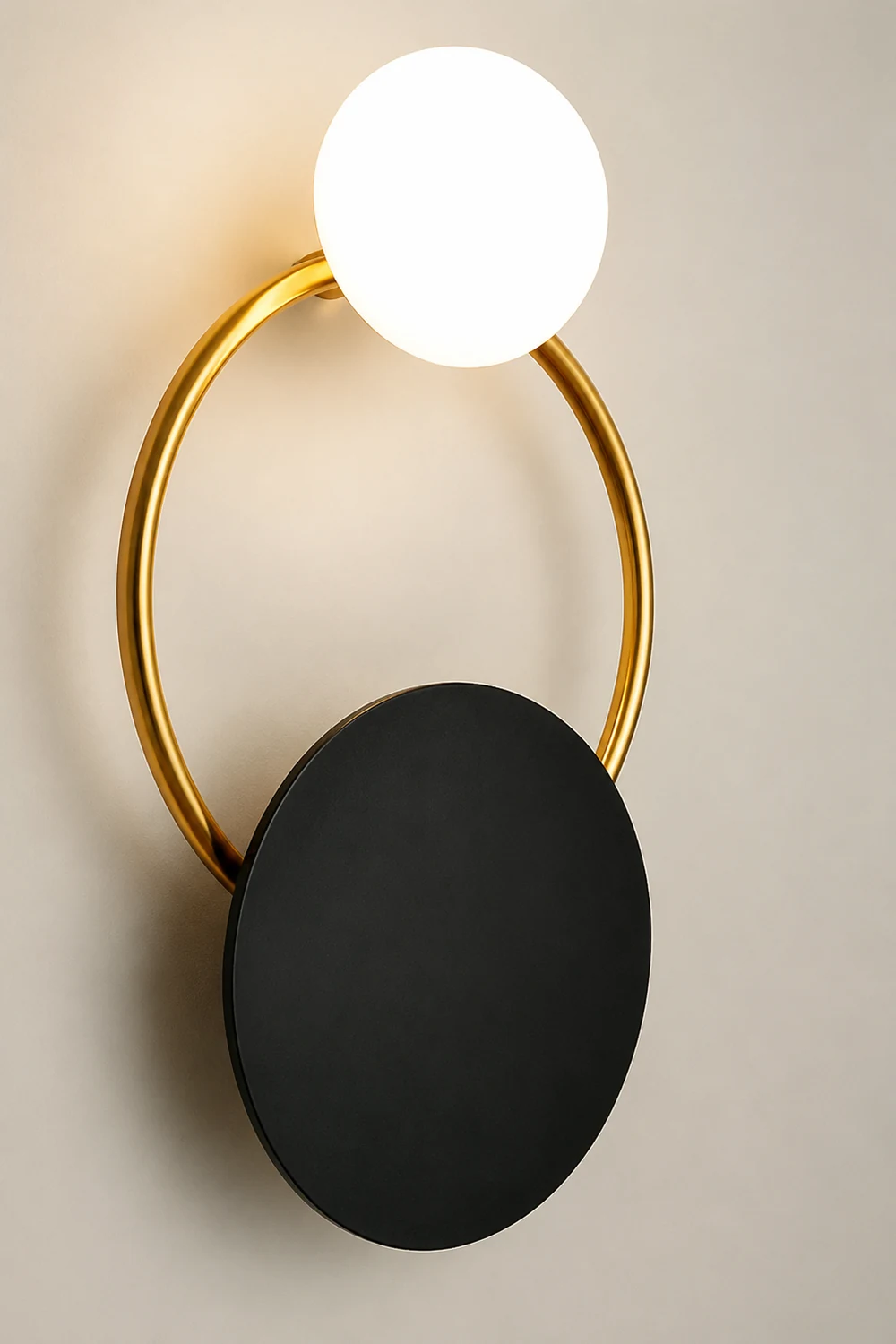 Black Circular Rings Wall Lamp - Lumpaz