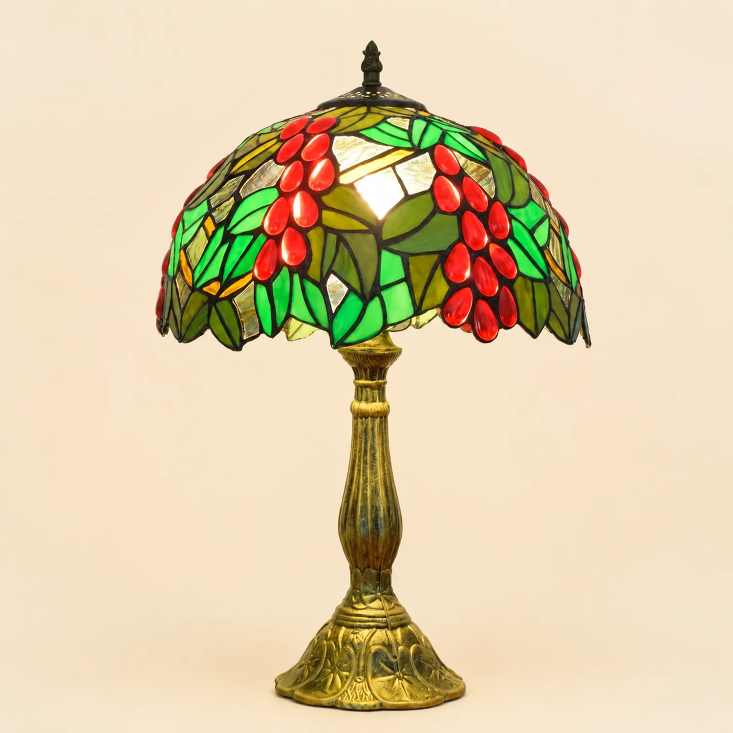 Alessio Design Bunt LED Tischlampe mit Kuppelschirm Wohn/Schlafzimmer Metall&Glas - Lumpaz