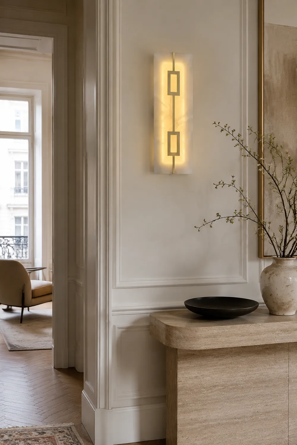 Square Marble Wall Lamp - Lumpaz