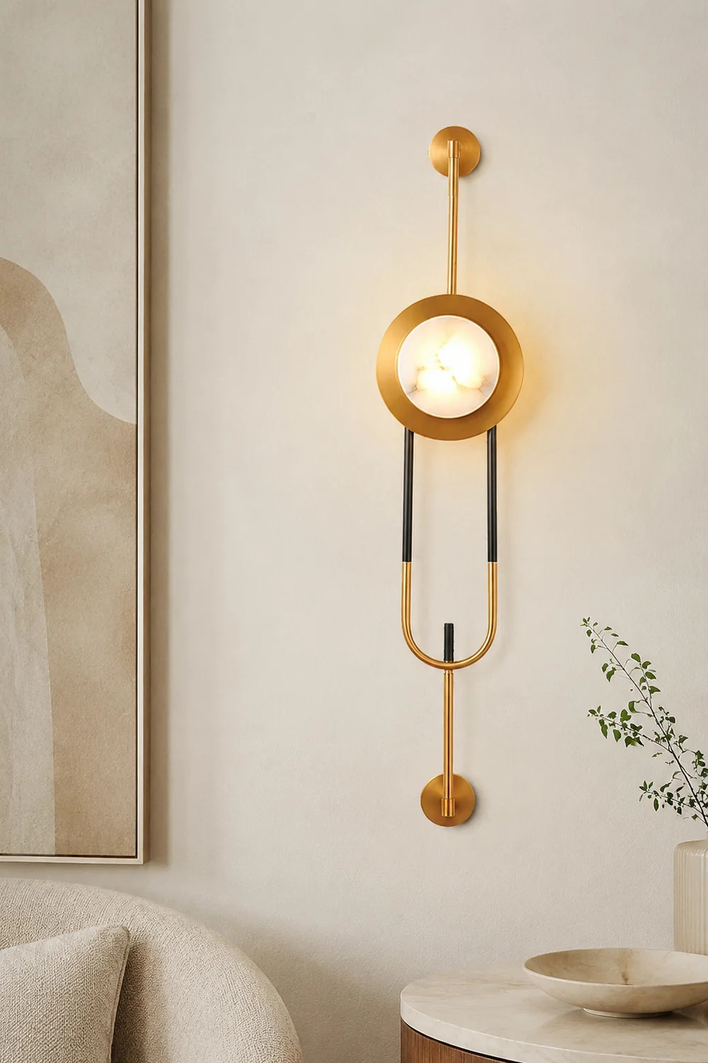 Circular Marble Wall Light - Lumpaz