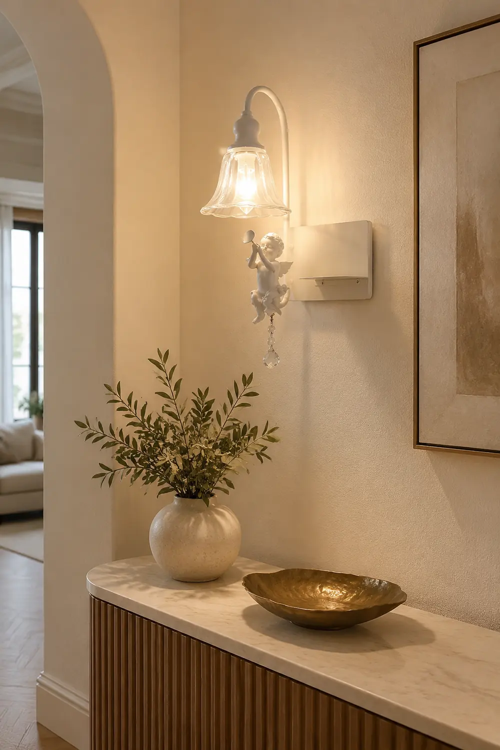 White Angel Wall Light - Lumpaz
