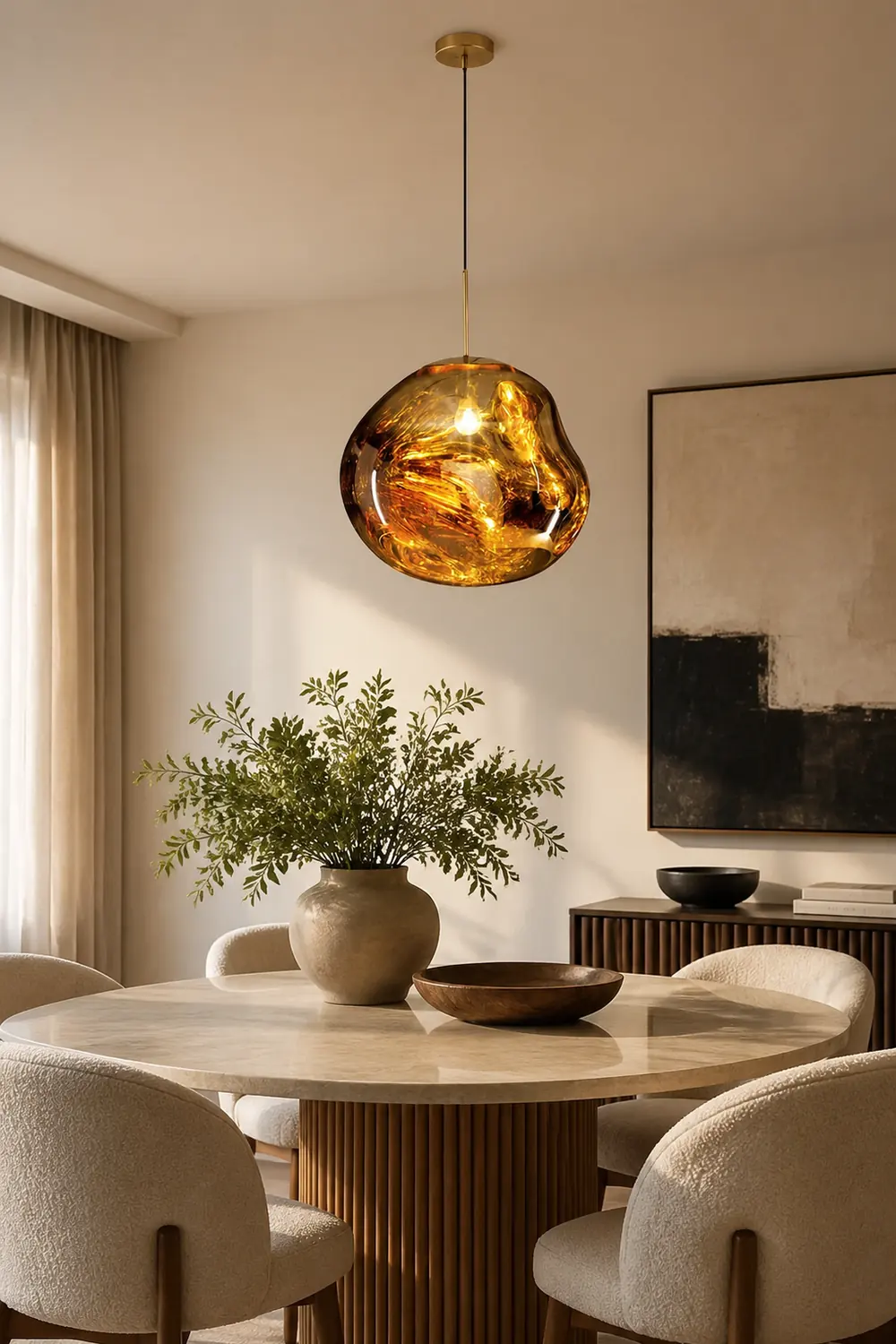 Modern Art Deco Irregular Bubble Pendant Light For Dining Room - Lumpaz