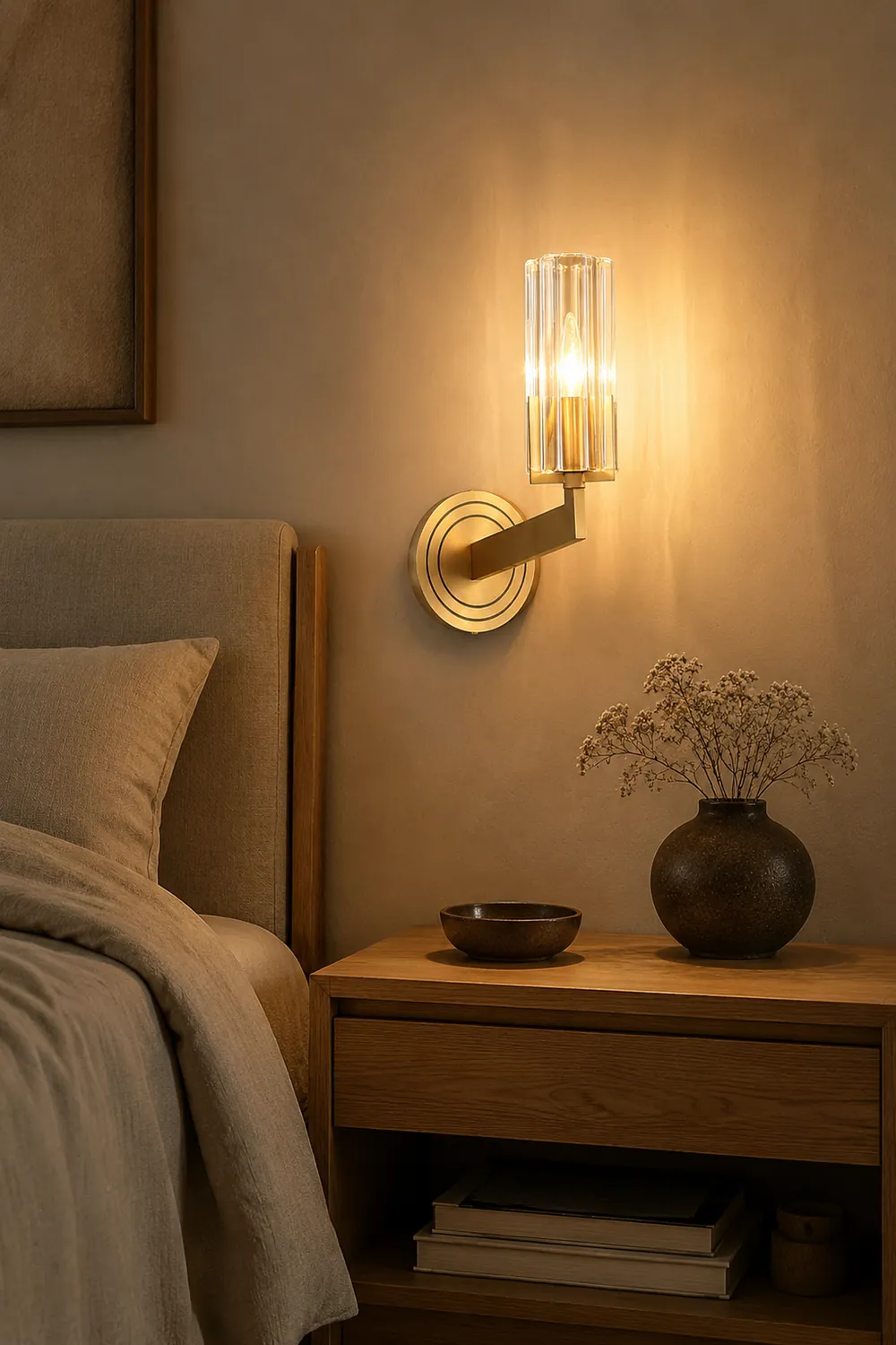 Kayla Brass Wall Lamp - Lumpaz
