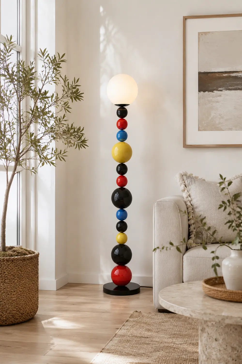 Colorful Round Ball Floor Lamp - Lumpaz