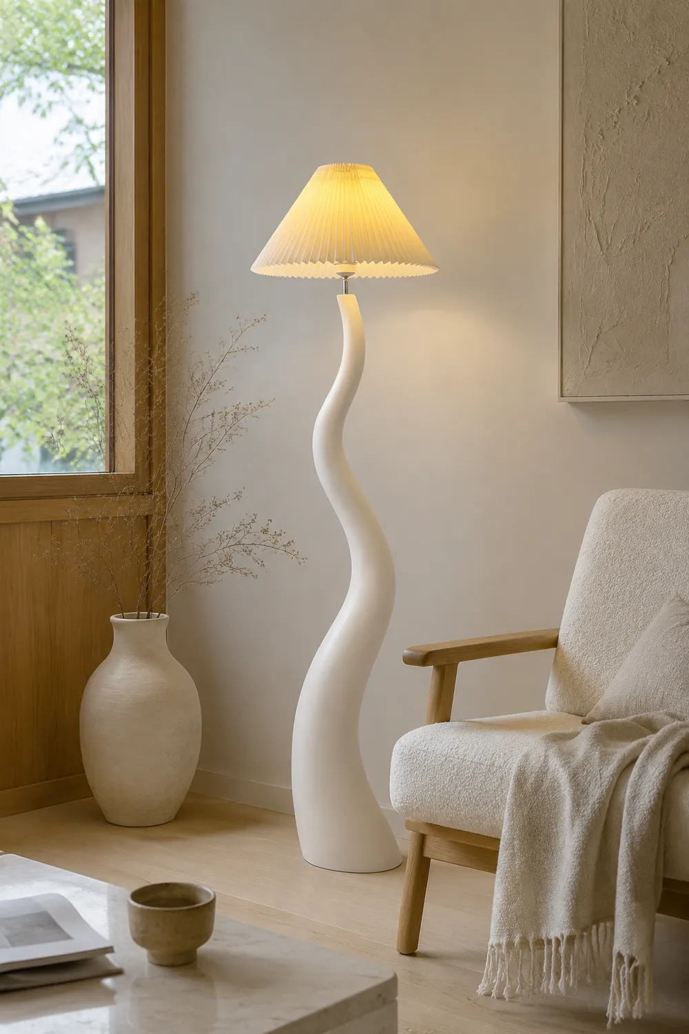 Twisted Pleated Floor Lamp - Lumpaz