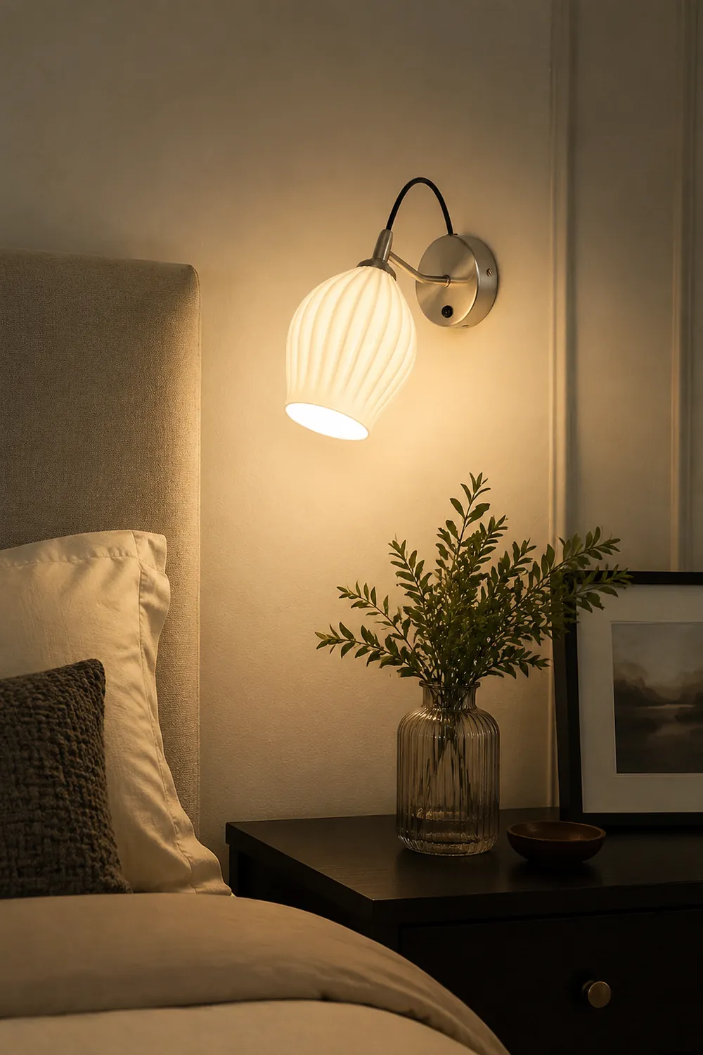 Ceramic Ribbed Wall light - Lumpaz