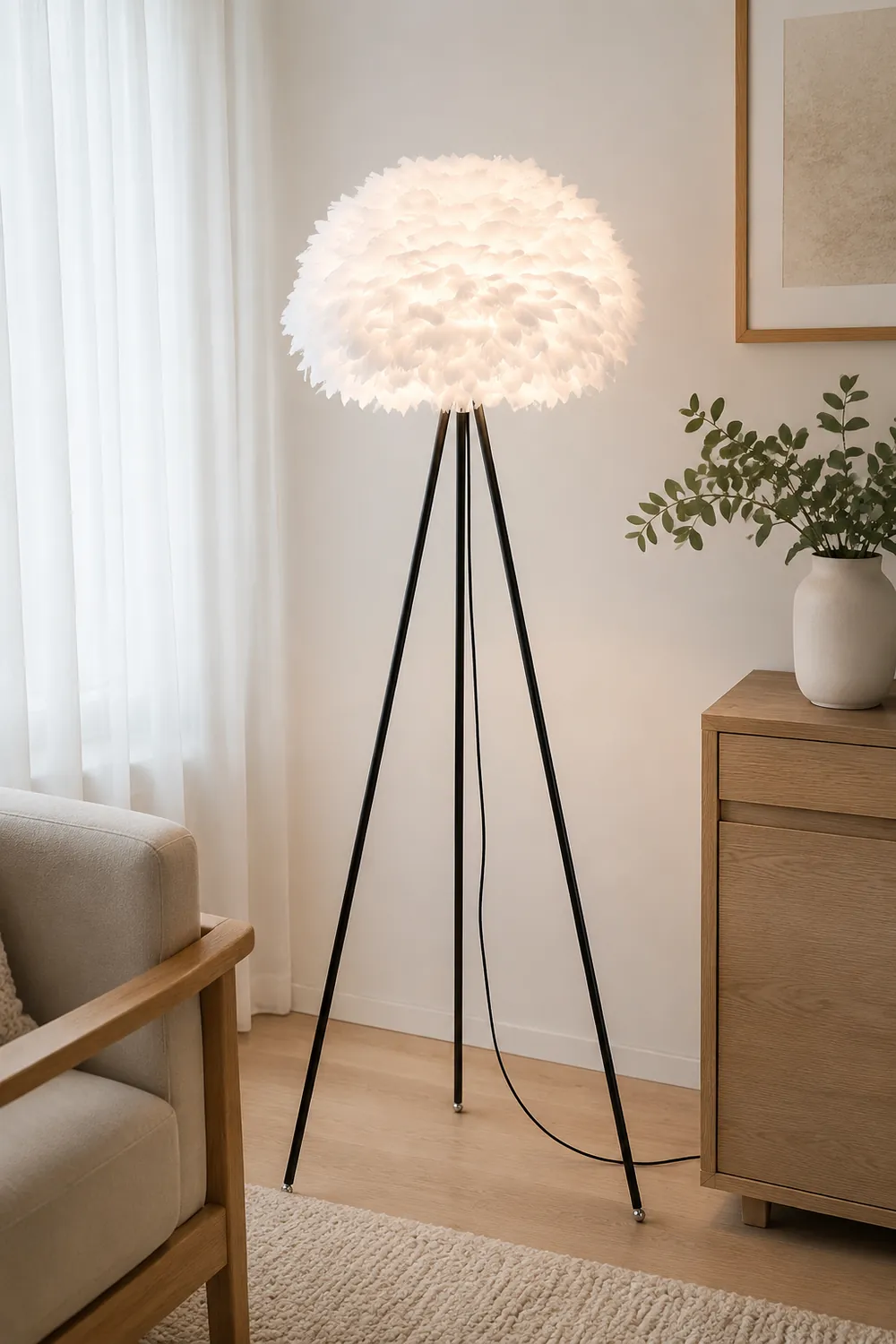 Eos Feather Floor Lamp - Lumpaz