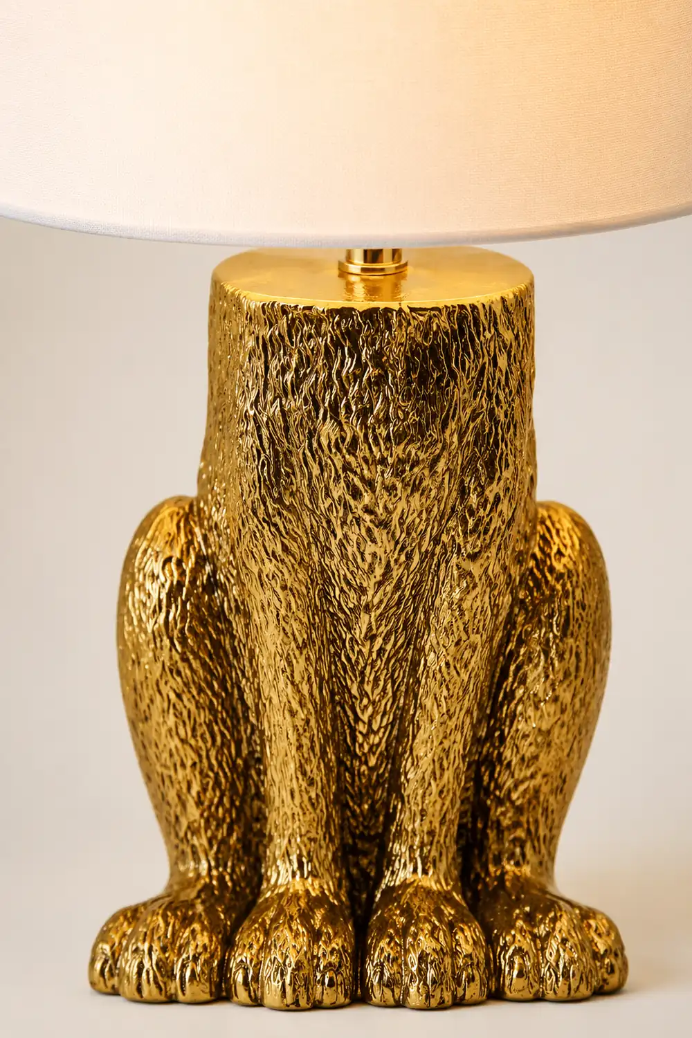 Alice Kaninchen Zylinder Tischlampe Metall, Schwarz/Weiß/Gold - Lumpaz