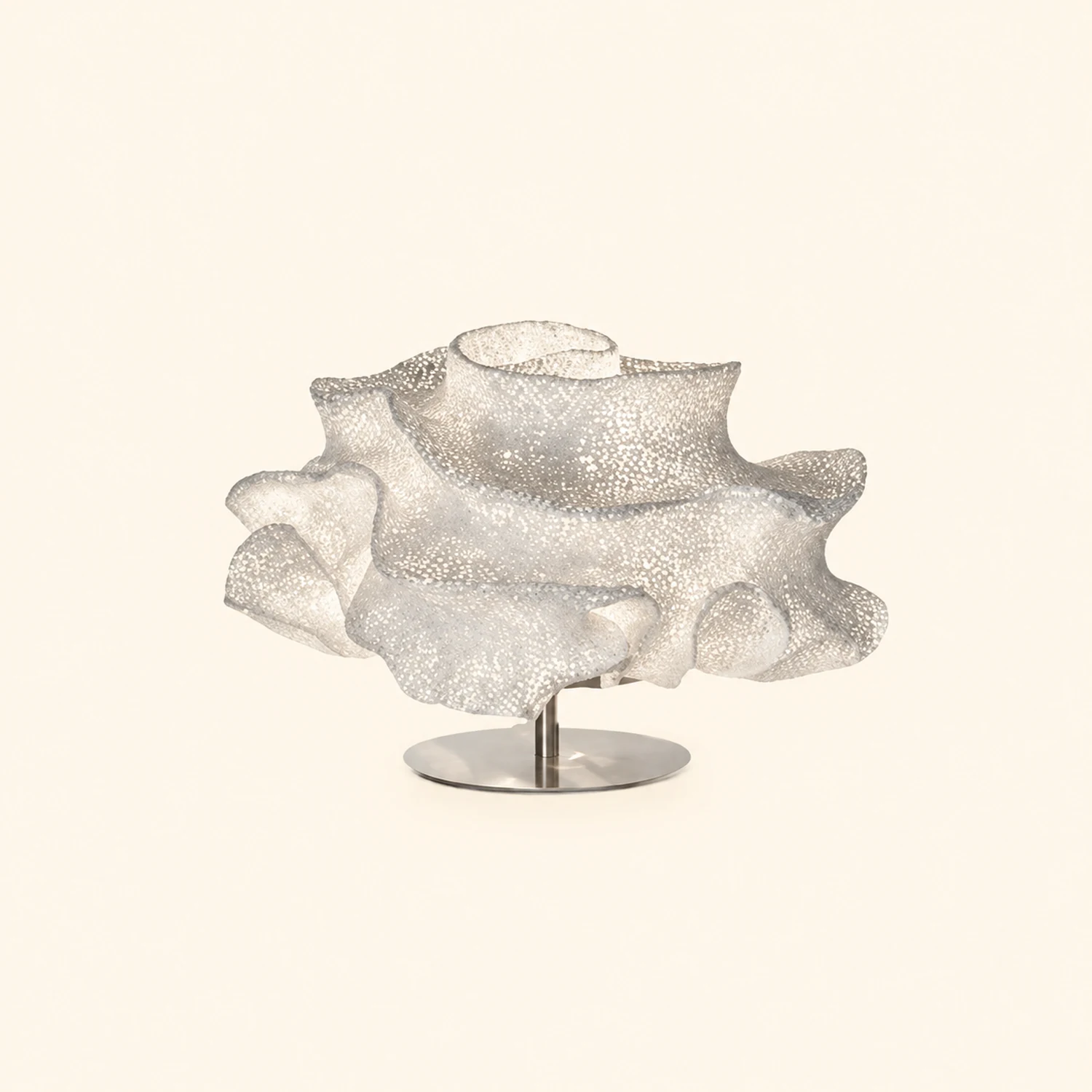 Renée Modern Tischlampe Blume, Silber, Wohnzimmer, Metall - Lumpaz