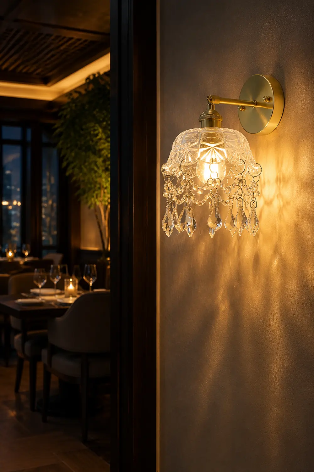 French Crystal Tassel Wall Light - Lumpaz