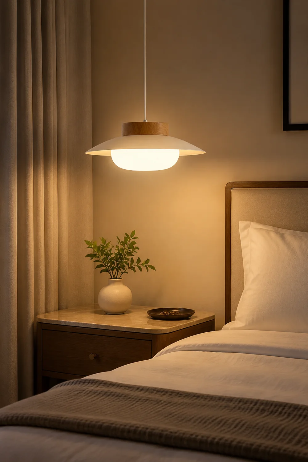Cream Glutinous Rice Ball Bowl Pendant Light - Lumpaz