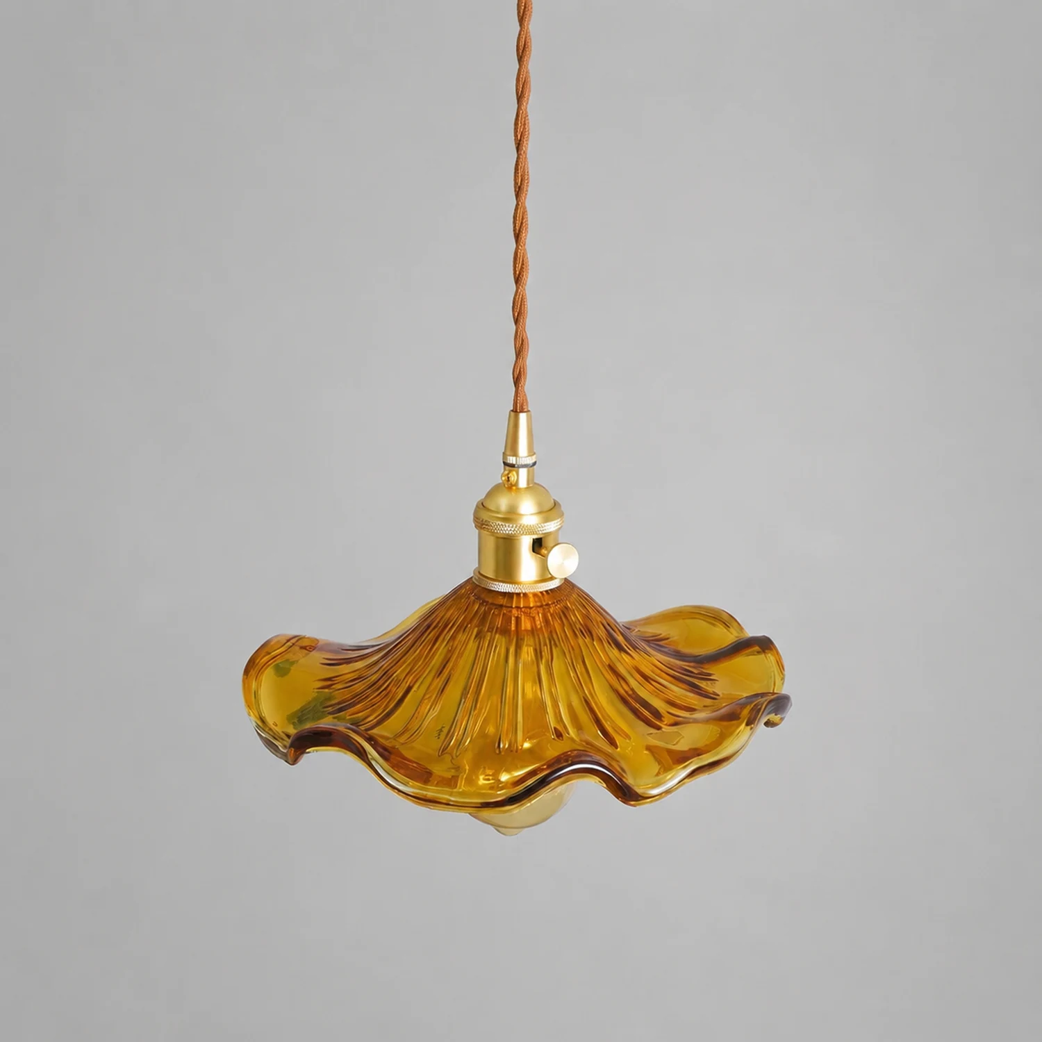 Stylish Hibiscus Flower Glass Pendant Light - Lumpaz
