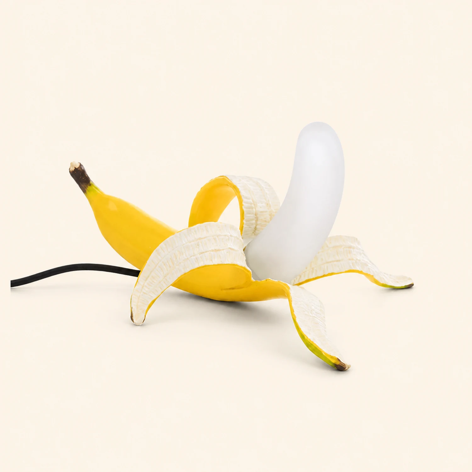 Celesta Creative Banana Resin/Glass Table Lamp, Yellow/Gold - Lumpaz