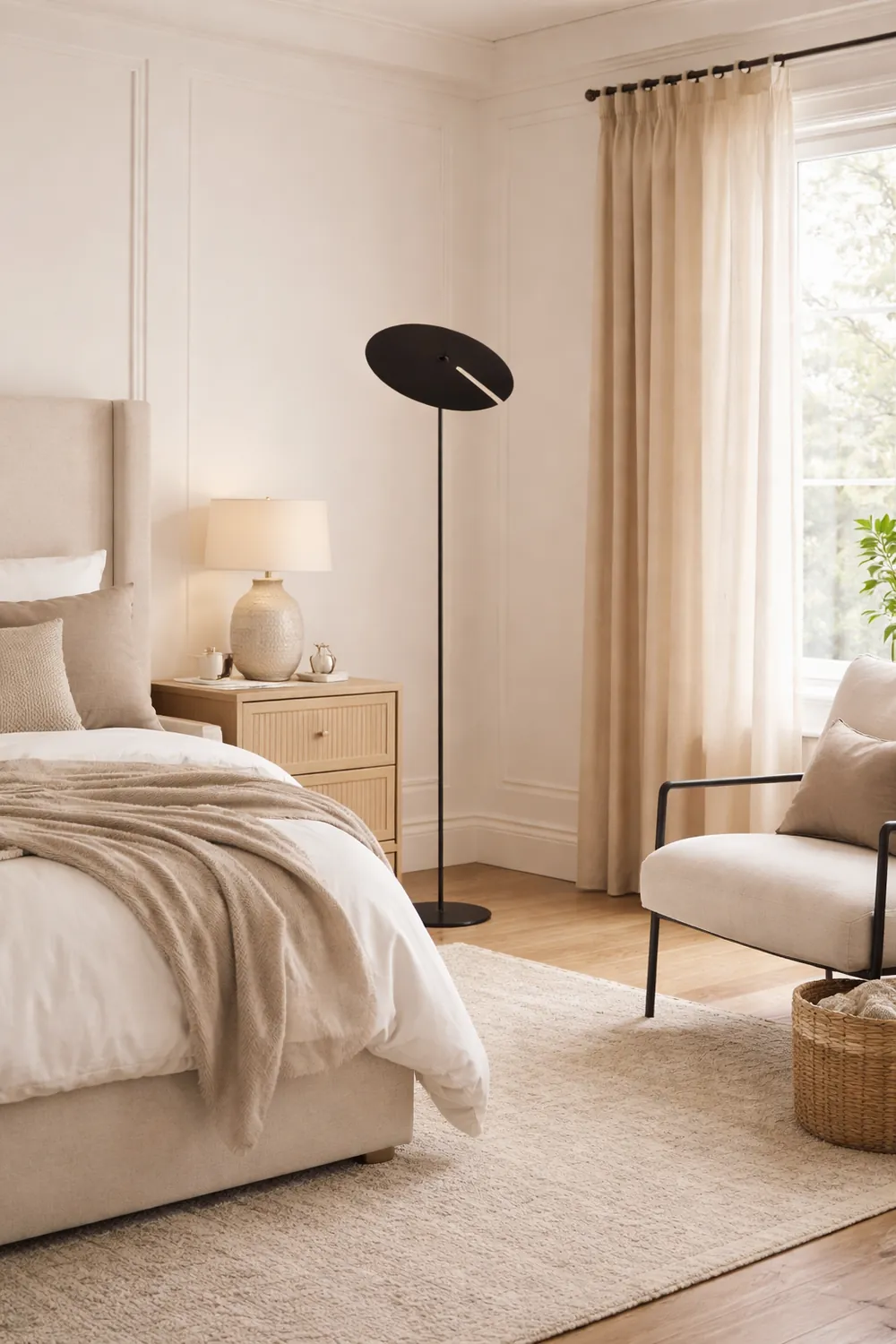 Carins Modern Stehleuchte, Schwarz, Wohnzimmer, Metall - Lumpaz