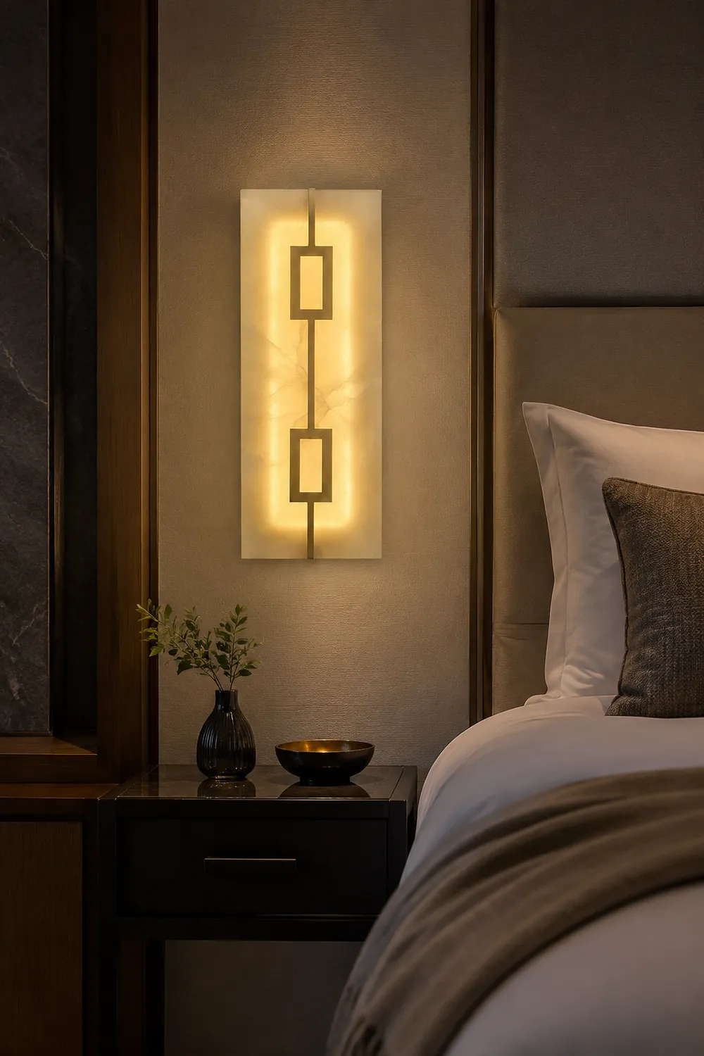 Square Marble Wall Lamp - Lumpaz