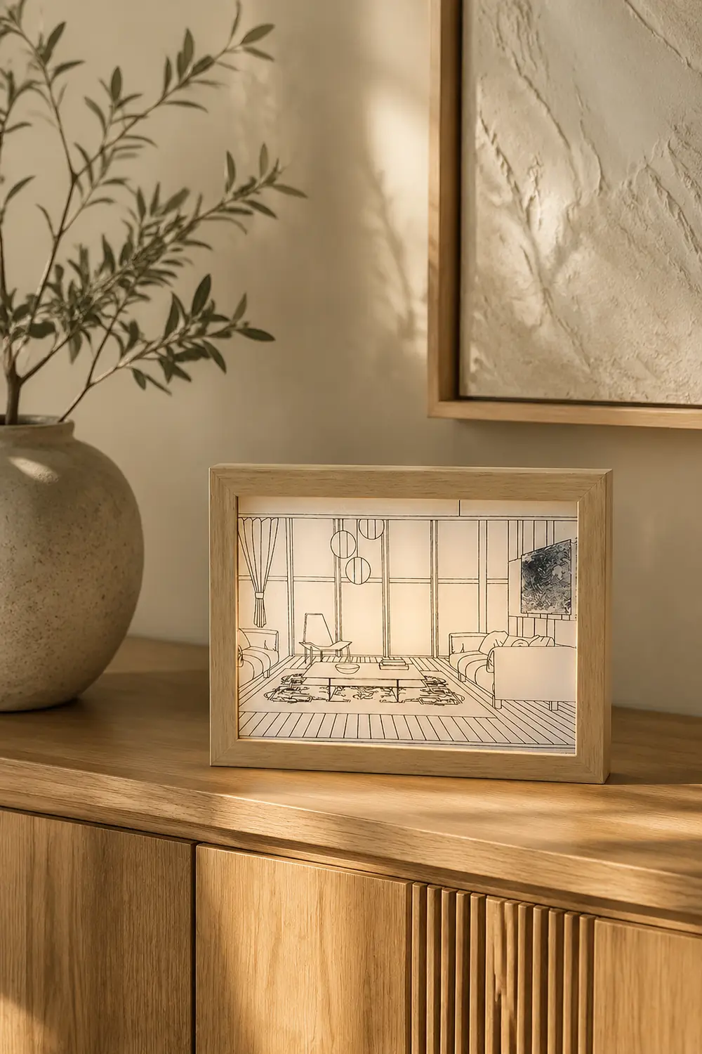 Illuminated Bedside Art Lamp - Lumpaz