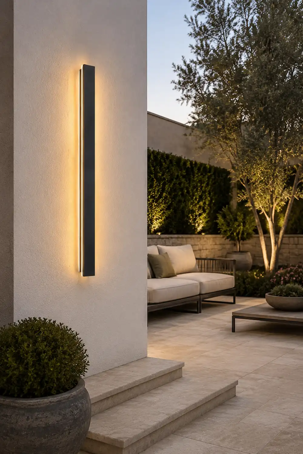 Long Strip Outdoor Sconce Solar Power - Lumpaz