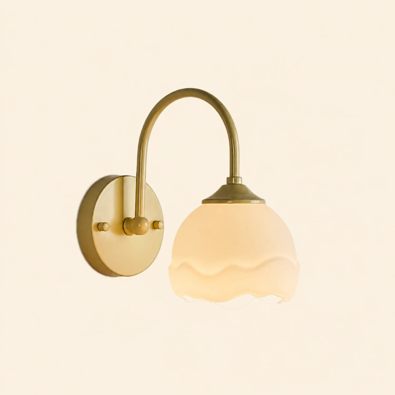 Milk White Floral Wall Lamp - Lumpaz